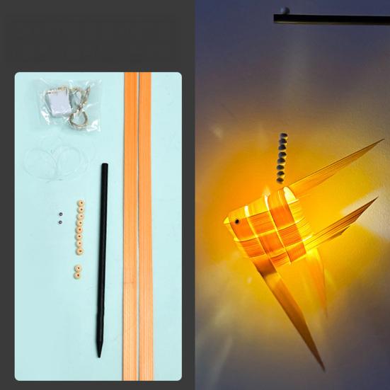 Hand-Woven Goldfish Lantern DIY Handcrafted Hand Held Bamboo Fish Lantern for Chinese Spring Festival Mid-Autumn Hanfu Cosplay