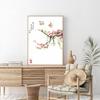 Japanese Watercolor Sakura Birds Posters and Prints Cherry Blossom Flower Canvas Painting Wall Art Picture for Living Room Decor