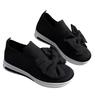Large size fly-woven sports shoes women's summer new round head bow casual women's single shoes