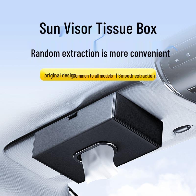Car Sun Visor Tissue Box - Hanging Tissue Bag for Car Roof