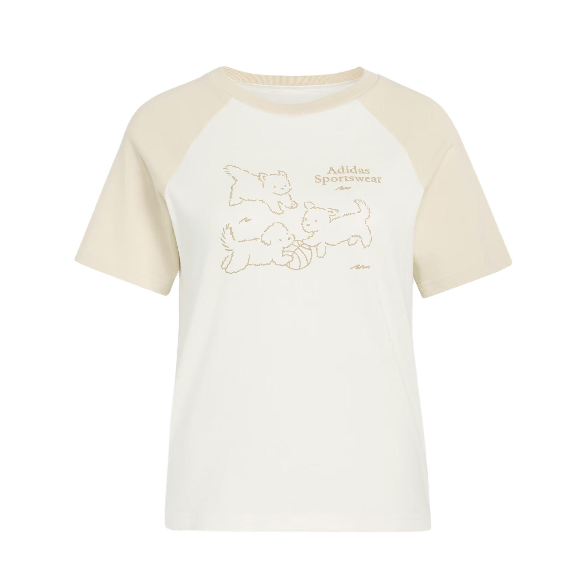 Adidas Panda Chill Cotton Sports Casual Pullover T-Shirt Women tops KG7682 S
