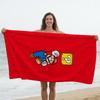 Red World M-Marios Microfiber Quick Dry Beach Towel Cute Cartoon Anime Absorbent Soft Bath Towel for Travel Adult Kids