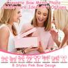 8 Pcs Pink Bow Place Cards Coquette Bow Reserved Seating Signs Table Number Holders Metal Wire Memo Clips Stands Bow Party Decor