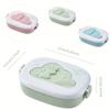 Portable Compartment Lunch Box Leakproof Food Container Bento Box Microwave Safe Meal Prep Storage School Outdoor Camping Picnic