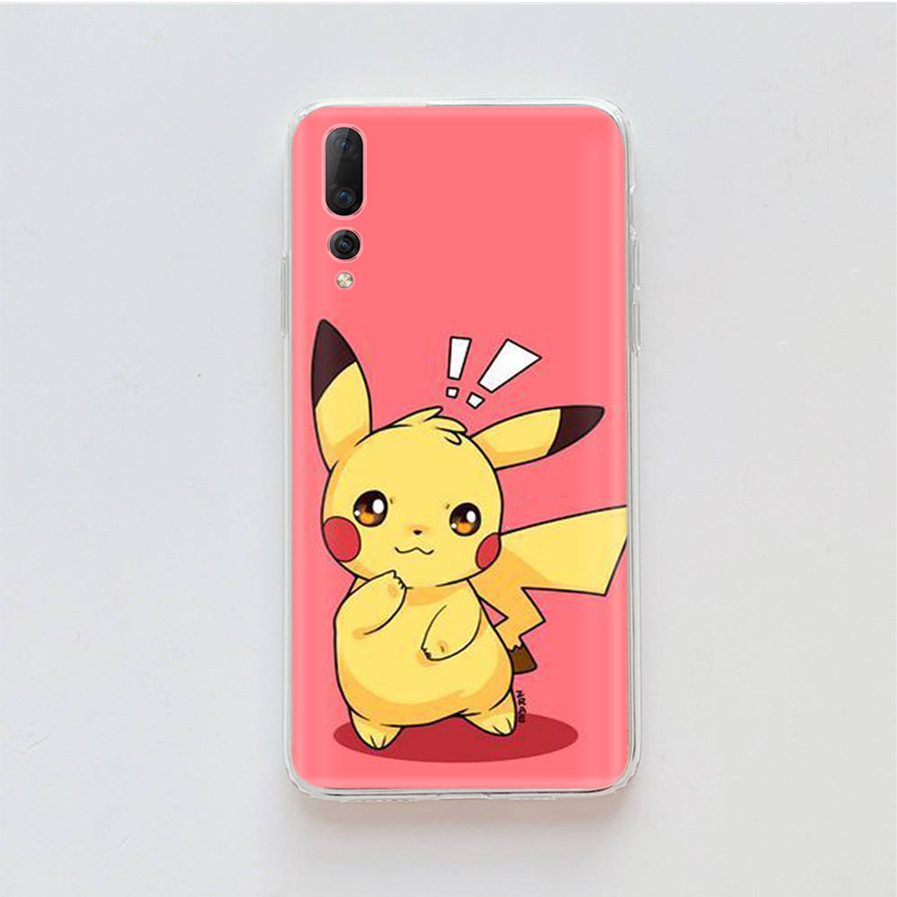 Transparent Case for Samsung A04 A14 A23 M33 M53 Realme 10 9 C35 C55 VIVO X80 Infinix Hot 30 Note 11 Tecno Spark 8P Pro P-33 Pokemons Pikachu