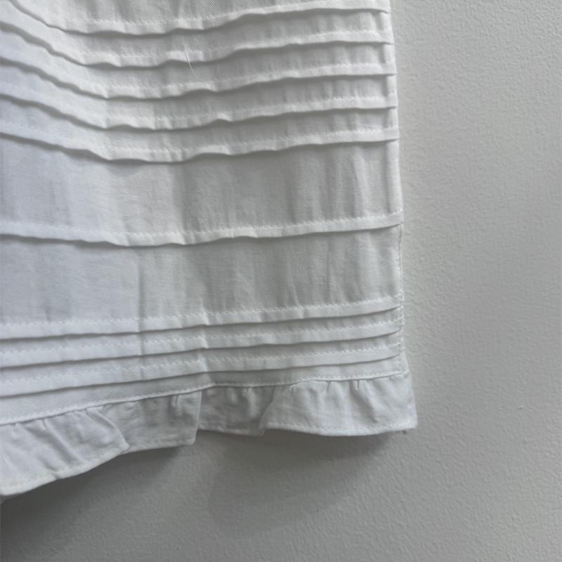 Spring 2026 Korean Style Ruffled A-line Slimming Skirt with Pockets