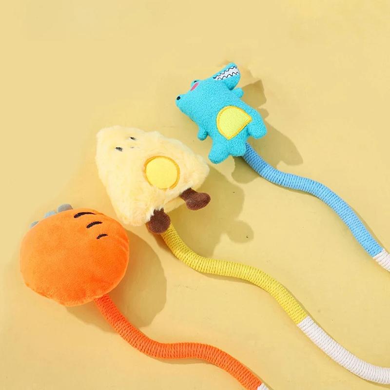 3 szt. Bezpieczne zabawki sznurkowe dla kota, zabawka do czyszczenia zębów, patyk do gryzienia, interaktywna zabawka sznurkowa z bawełny dla kociąt