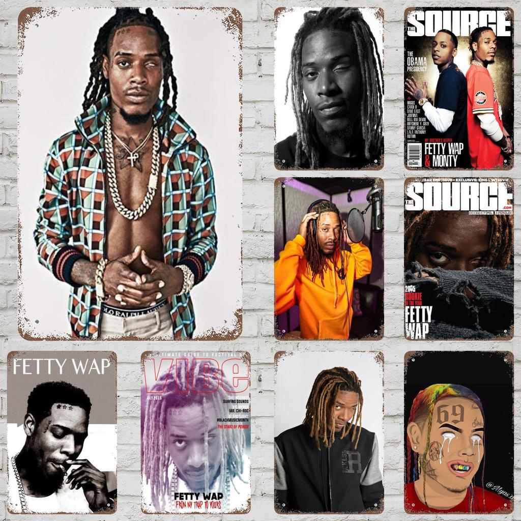 Fetty Wap Vintage Tin Sign Home Decor Wall Decor Art Wall Mural Room Decoration Decor Retro Metal Sign Plate Bar Posters