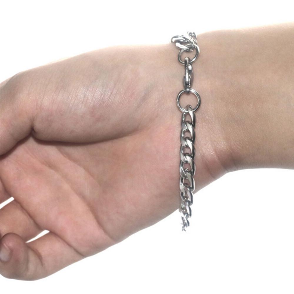 Stainless Steel  Men Women Flat Bracelet Titanium Steel Hand Jewelry Gift