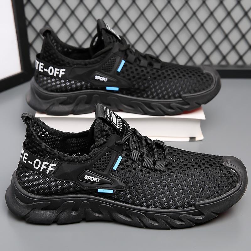 Men's platform dad shoes 2024 summer new student breathable mesh casual sports shoes bag head men's shoes
