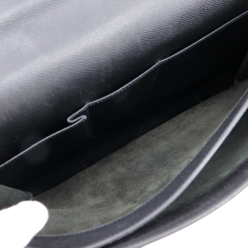 HERMES Sac Adepeche 38 Business bag black/SilverHardware Epsom mens Used