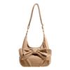 New Arrival Large Bow PU Women's Shoulder Bags Hot Sale Soft Hobo Youth Crossbody Bag Fashion Casual Large Capacity Tote Bags