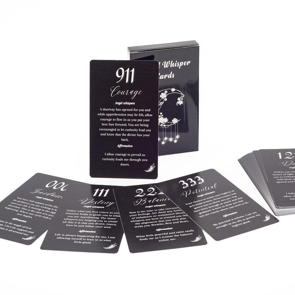 26Pcs Angel Whisper Cards English Version Fortune Telling Divination Tarot Board Game  Family Party Number Affirmation Card