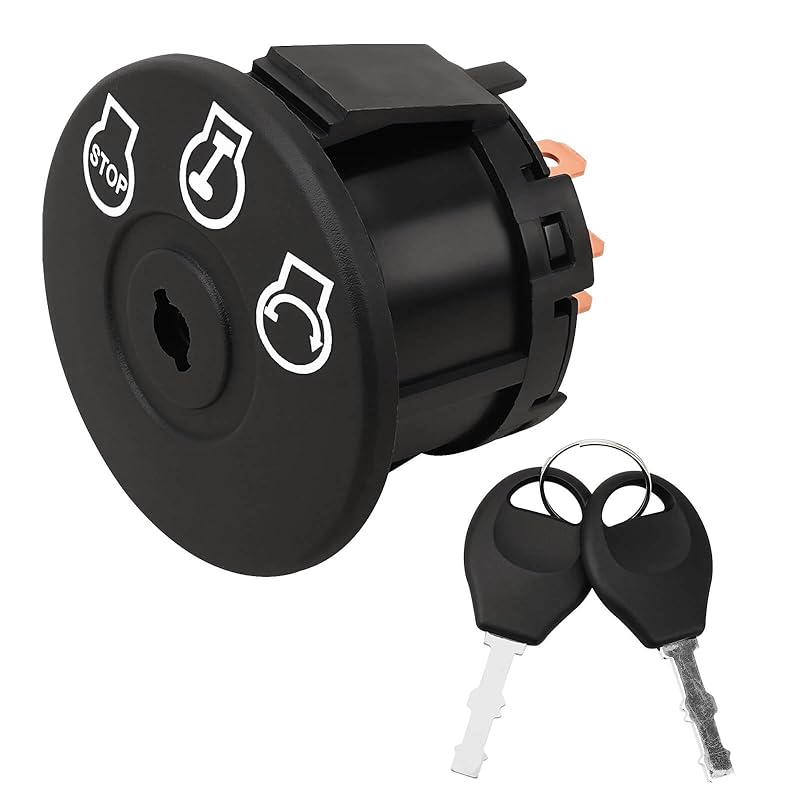 RAMATA 925-06119C 725-13425 Ignition Starter Switch With Key Fit For Cub Cadet Parts XT1-LT42 XT1-LT46 XT2-LX42 JD Troy Bilt TB30R TB42 TB46 MTD