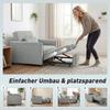 3-in-1 Sleeper Chair, Pull-Out Sofa Bed Chair with Adjustable Backrest, Grey