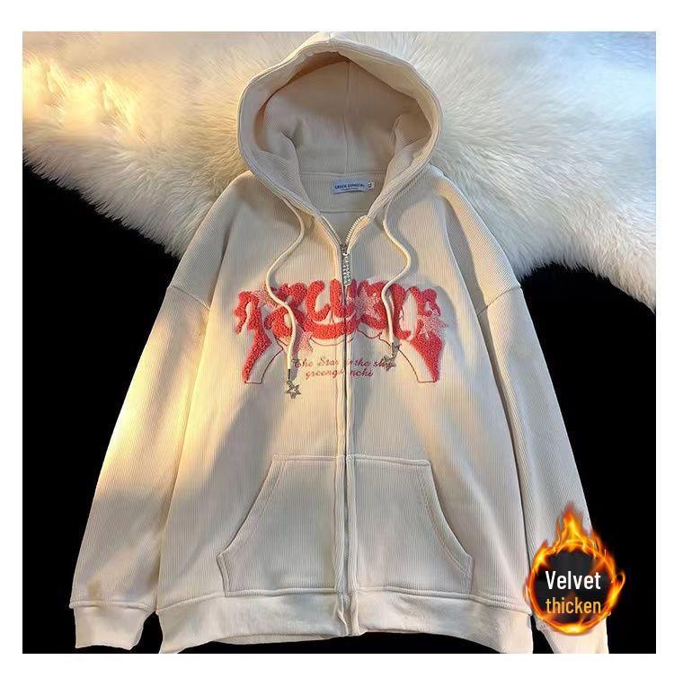 Men's Vintage American Fleece-Lined Corduroy Hooded Cardigan