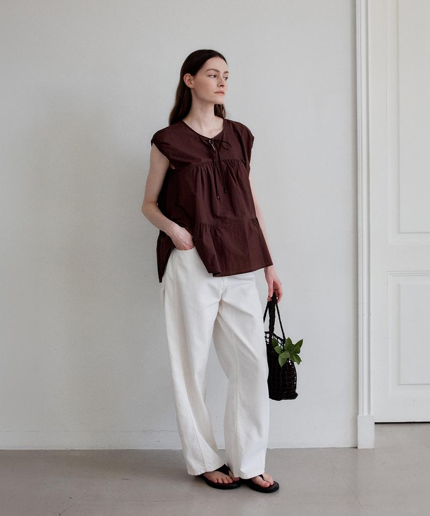 THEELO Soft Carpenter Barrel Pants (Ivory)