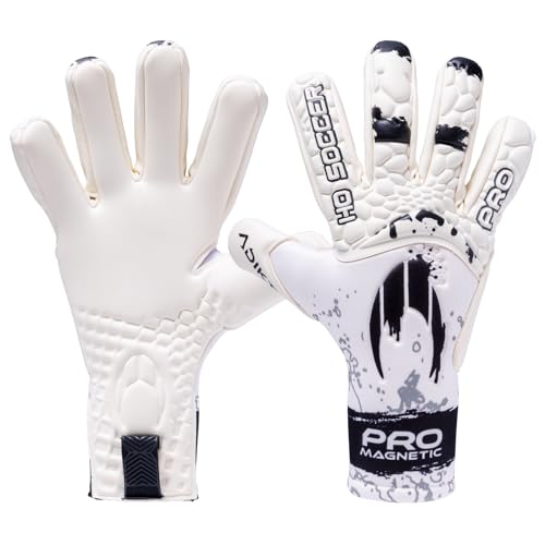 HO SOCCER Addict Pro Magnetic Whiteout Goalkeeper Gloves (52.0450) Size 7