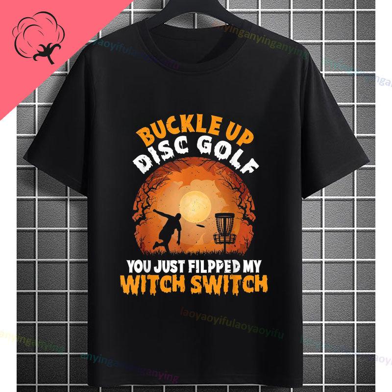 Lustiges Ich Liebe Es Wenn Meine Frau Mich Disc Golf Spielen Lässt Grafik T-Shirt 100% Baumwolle Kurzarm Humor Stil Lässiges Sport T-Shirt