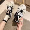 Women Casual Canvas Platform Shoes Woman  Spring New Flashion Vulcanize Pink Floral Espadrilles Tennis Female Sneakers