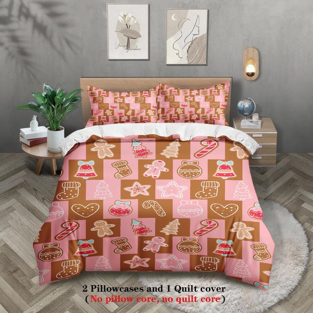 2026 Christmas Bedding Set New Year Duvet Cover Set Soft Single Twin Size Home Decor Christmas Gift For Kids Women Home Decor