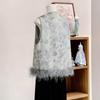 Women's New Chinese Style Embroidered Warm Vest