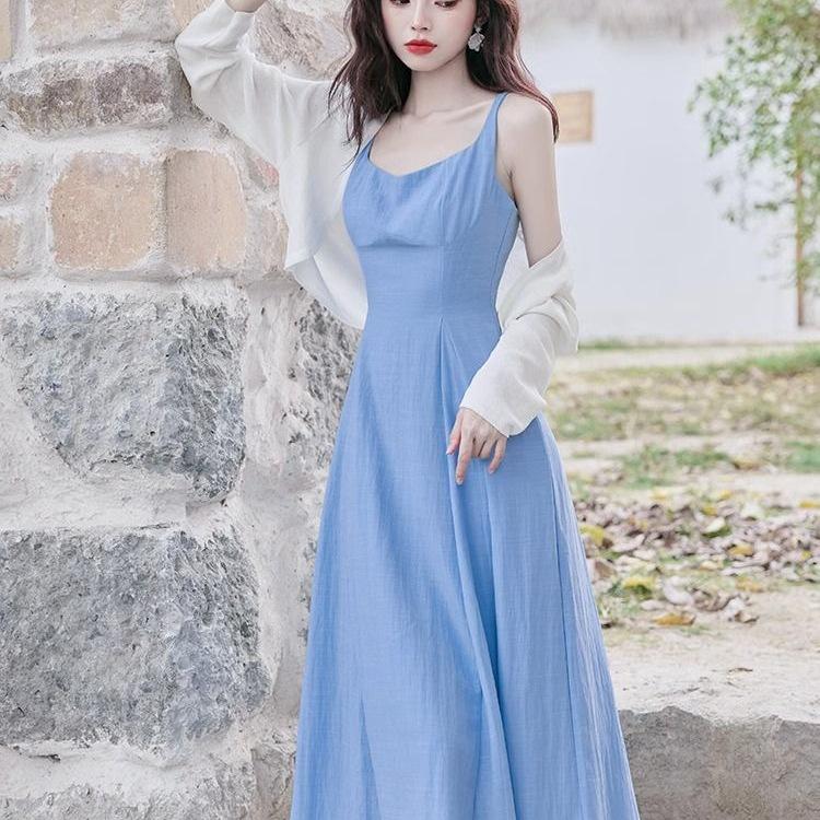 Exquisite Retro French Camisole Beach Dress
