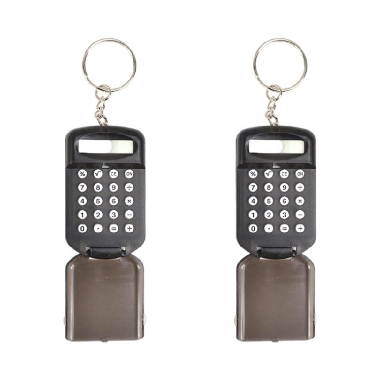 Lightweight Keychain Calculator Keychain With Cover Shield 8 Digit Display For Classroom Use