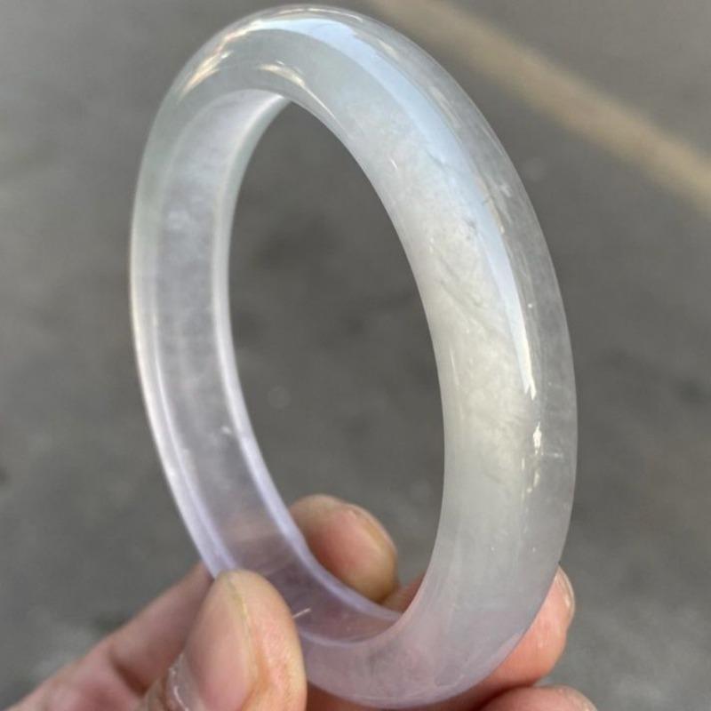 White Moonlight High Ice Quartzit Jad White Ice Beauty Jad Brăţară White Label Flat Strip Brăţară Imperial Concubine Brăţară Ice Transparente