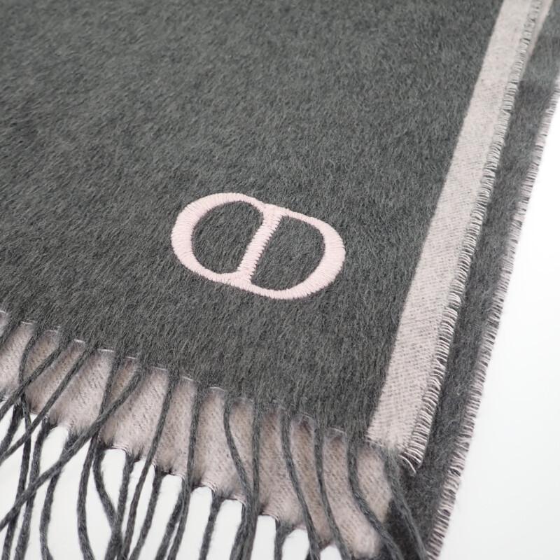 Dior 93E0015DH001 Scarf Gray/pink Silk Mens