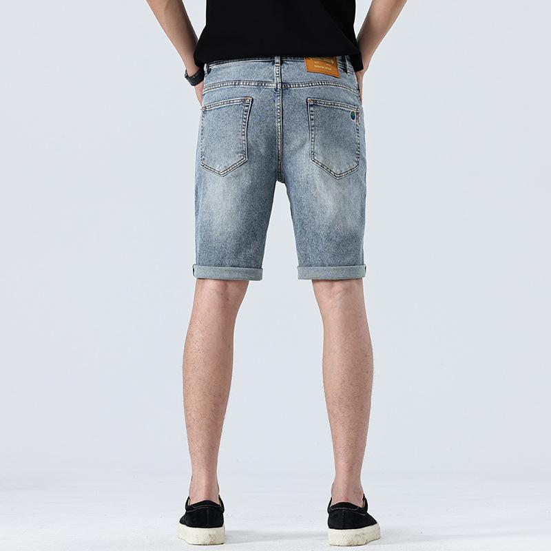 New Summer Denim Men's Mid-sized Pants Thin American 5-point Pants Shorts Casual 5-point Pants