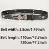 Gothic Punk Leather Y2k Belt For Women Men Skull Metal Buckle Waist Strap Designer Luxury Female Jeans Trouser Decorative Belts