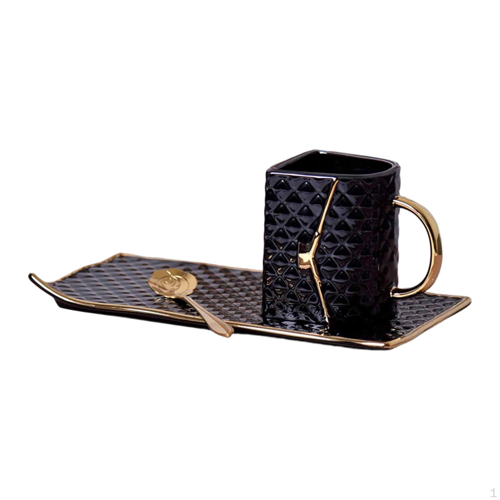 

Bag Shape Coffee Cup Set, Tea Cup, with Saucer, for Hotel, , Juice, чёрный