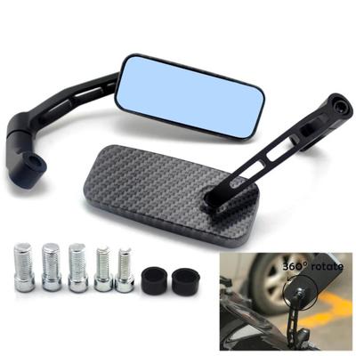 1 Pair Motorcycle Rearview Mirror Modified Side Mirror with Screws Universal Aluminum Alloy Motorbike Rear View Mirror Motorcycle Accessories