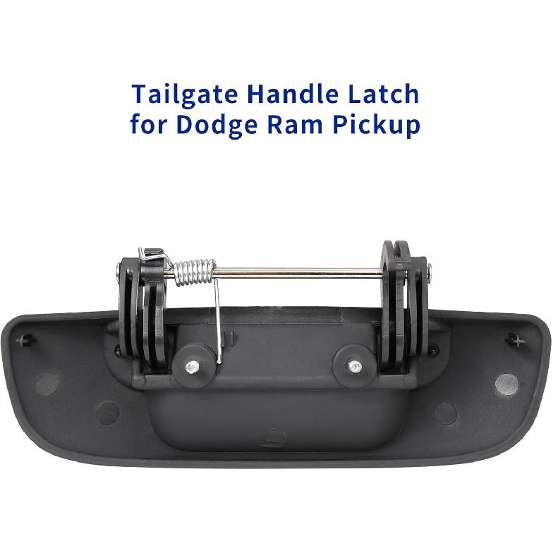 Tailgate Handle Latch For 2002-2009 Dodge Ram 1500 2500 3500, Replaces 80165, 55276237AA,Black