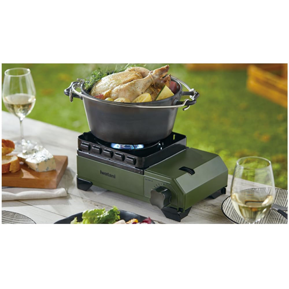 Iwatani Tough Maru Jr Iron Mini Trivet Set Gas Gotoku & (Green, Set)