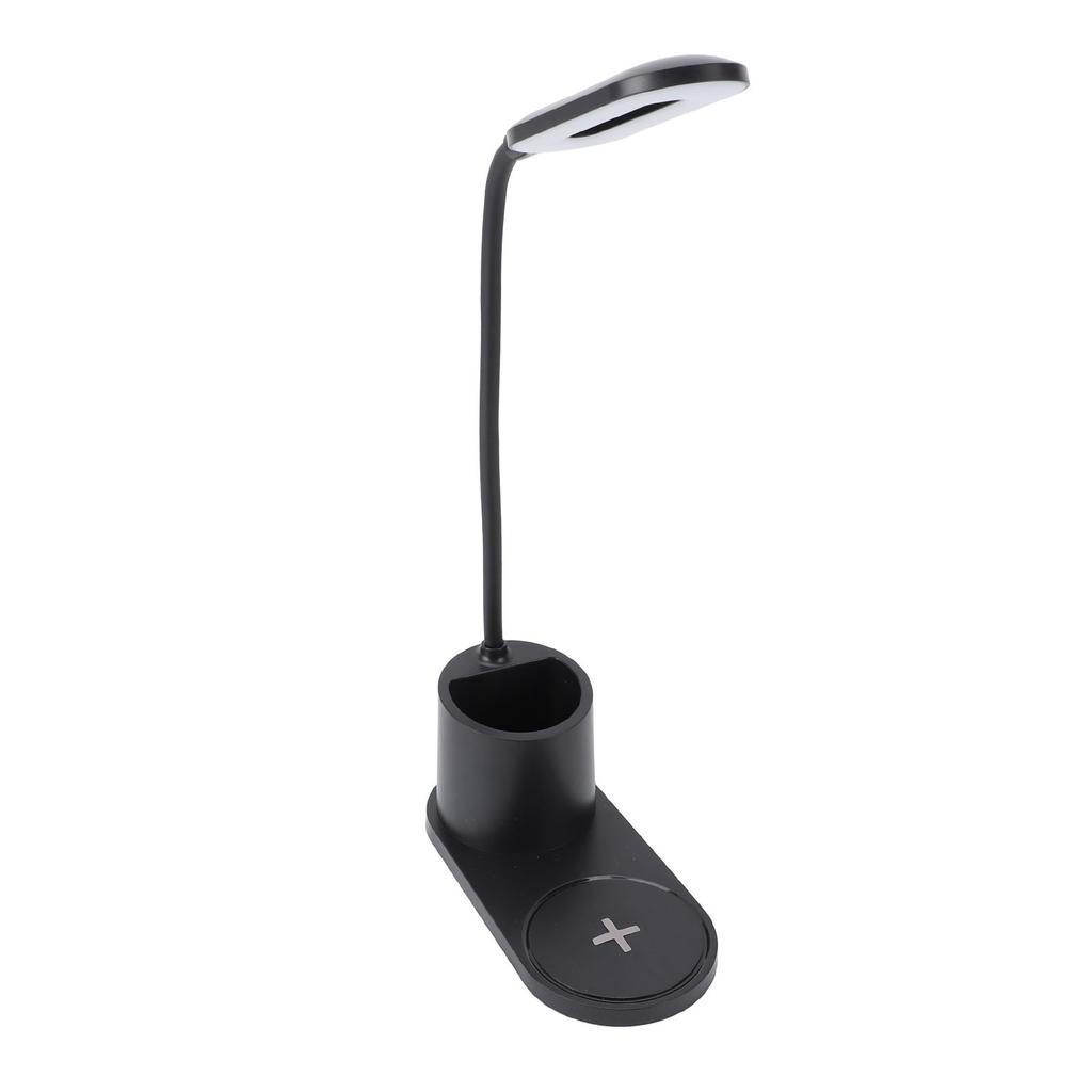 LED Desk Lamp Touch Control Flexible Arm Small Table Light with Wireless   Pen Holder for Dorm Bedroom