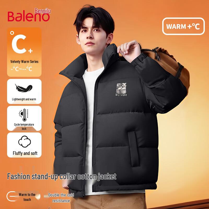 Baleno Men s Fleece-Lined Stand Collar Padded Jacket 3XL