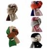 Woolen Cashmere Shawl Neckwarmer Winter Neck Scarf Fashion Patchwork Color Scarf  Outdoor