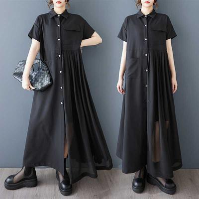 Kadın Eklemeli Uzun Elbise, Bol Pileli Elbise