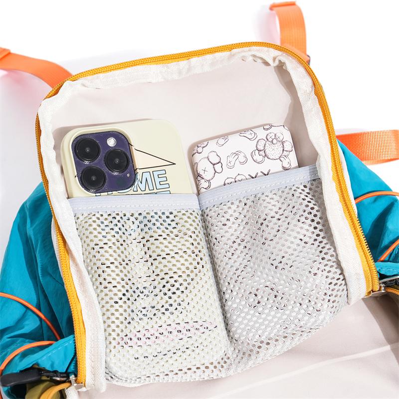 Contrast Color Backpack Lightweight Student Schoolbag Outdoor Travel Waterproof Backpack