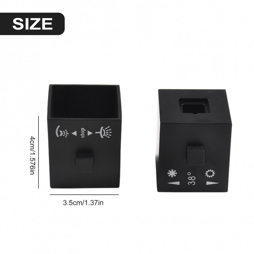 Premium Black Thermostatic Handle Knob for Precise Shower Temperature Control