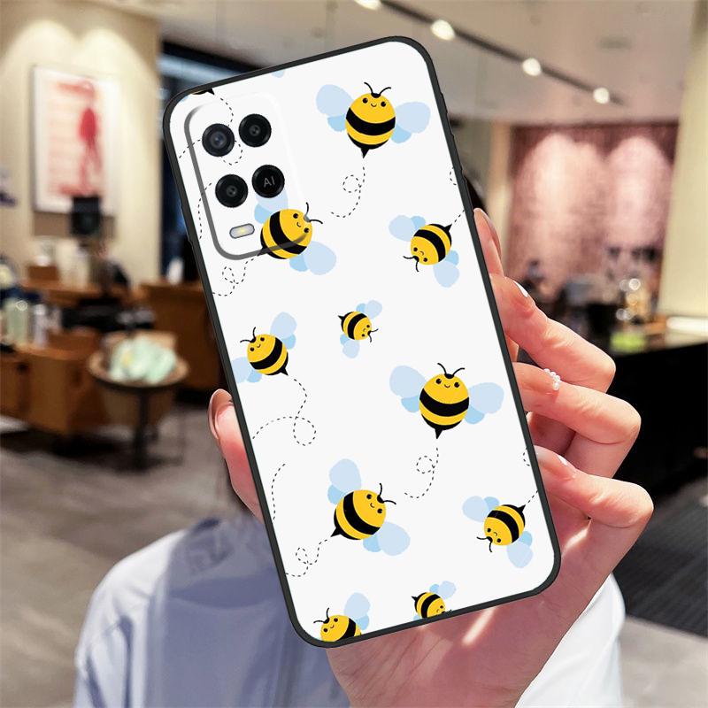 Bee Bumblebee Pattern Case For Oppo A40 A60 A80 A18 A38 A58 A78 A98 A16 A76 A96 A15 A17 A77 A74 A94 A54 A57S Cover