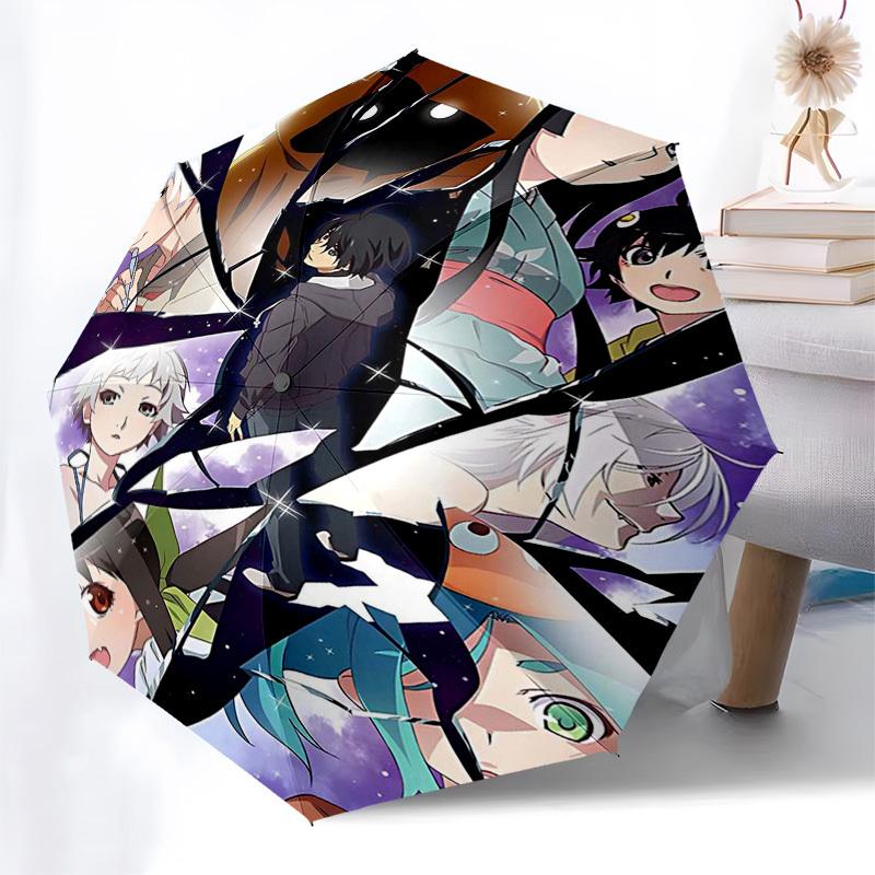 1pc Anime Characters Outdoor Umbrella - Automatic Opening/Closing, Portable 3-Fold Design, 8-Rib Iron Frame - Perfect Gift for Fans, Travelers, D