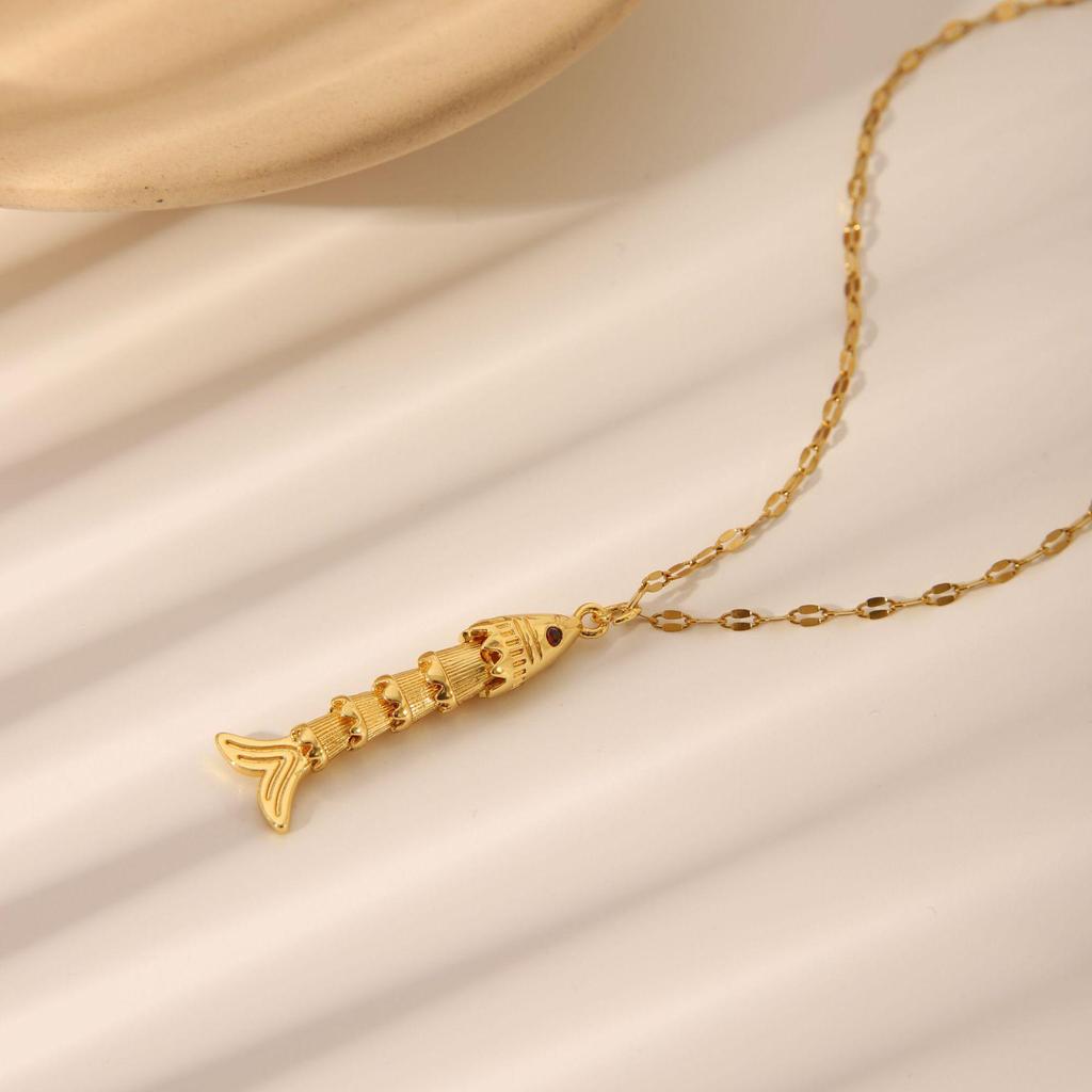 Boho rybí náhrdelník: Prázdninový styl, Lehký luxus klíční kosti, Doprava zdarma