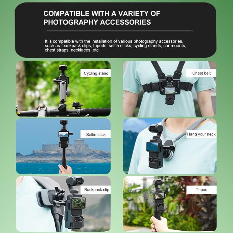 Universal Expansion Adapter Strong Camera Base Stand Stable Shoot Setups Lightweight Durability Design for POCKET3 Camera