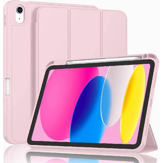 Case for iPad A16 11th A19 12th Generation Case  10th Air6/7/8th Mini 1/2/3/4/5/6/7  iPad Pro 11"12.9" PU Tri-folding with Pencil Holder Smart Cover