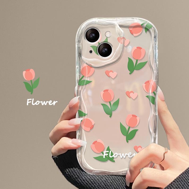 Pink Heart Tulip Flower Case For Infinix Note 40 30 Pro Zero 30 Hot 40i 30i 30 Play Smart 8 Tecno Spark 20 Cover Soft Capa