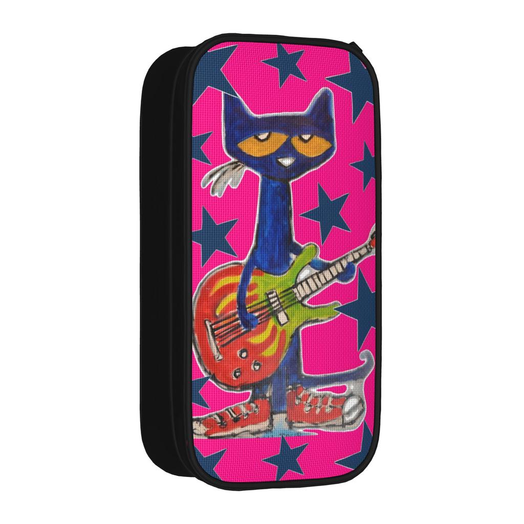 Fun Petes Cartoon Cats Pencil Cases Pencil Pouch Pen Holder for Girls Boys Large Pencil Bags School Supplies Gift Stationery