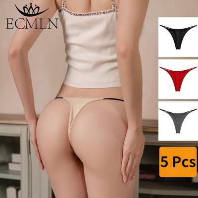 5 TEILE/SATZ frauen Low-taille Dünne Riemen Tangas Sexy Nahtlose Höschen Ultra-dünne, Weiche G-string Dame Dessous